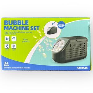 Fansteck Portable Bubble Machine, 20000 Bubbles a min Light Effects Rechargeable